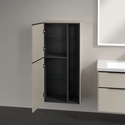 Bild von VILLEROY BOCH Subway 3.0 Mittelschrank, 2 Türen, 574 x 1200 x 362 mm, Cashmere Grey / Cashmere Grey #C59801VN