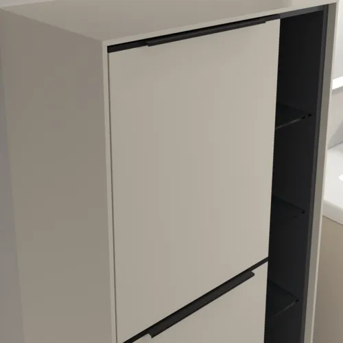 Bild von VILLEROY BOCH Subway 3.0 Mittelschrank, 2 Türen, 574 x 1200 x 362 mm, Cashmere Grey / Cashmere Grey #C59801VN