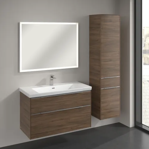 Bild von VILLEROY BOCH Subway 3.0 Hochschrank, 2 Türen, 1 Auszug, 400 x 1710 x 362 mm, Arizona Oak / Arizona Oak #C59100VH