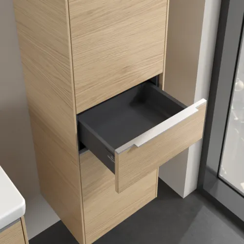 Bild von VILLEROY BOCH Subway 3.0 Hochschrank, 2 Türen, 1 Auszug, 400 x 1710 x 362 mm, Nordic Oak / Nordic Oak #C59100VJ