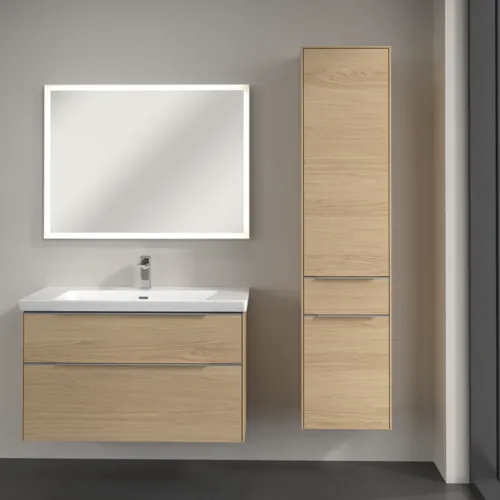 Bild von VILLEROY BOCH Subway 3.0 Hochschrank, 2 Türen, 1 Auszug, 400 x 1710 x 362 mm, Nordic Oak / Nordic Oak #C59100VJ