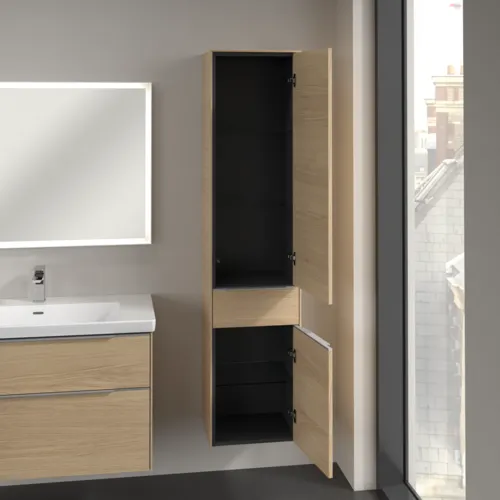 Bild von VILLEROY BOCH Subway 3.0 Hochschrank, 2 Türen, 1 Auszug, 400 x 1710 x 362 mm, Nordic Oak / Nordic Oak #C59100VJ
