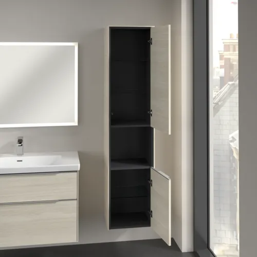 Bild von VILLEROY BOCH Subway 3.0 Hochschrank, 2 Türen, 400 x 1710 x 362 mm, White Oak / White Oak #C58900AA