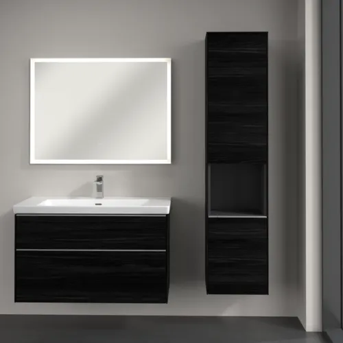 Bild von VILLEROY BOCH Subway 3.0 Hochschrank, 2 Türen, 400 x 1710 x 362 mm, Black Oak / Black Oak #C58900AB