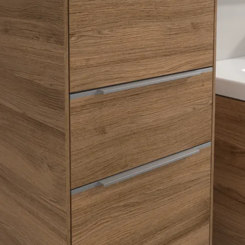 VILLEROY BOCH Subway 3.0 Hochschrank, 2 Türen, 1 Auszug, 400 x 1710 x 362 mm, Kansas Oak / Kansas Oak #C59000RH, Bild 7