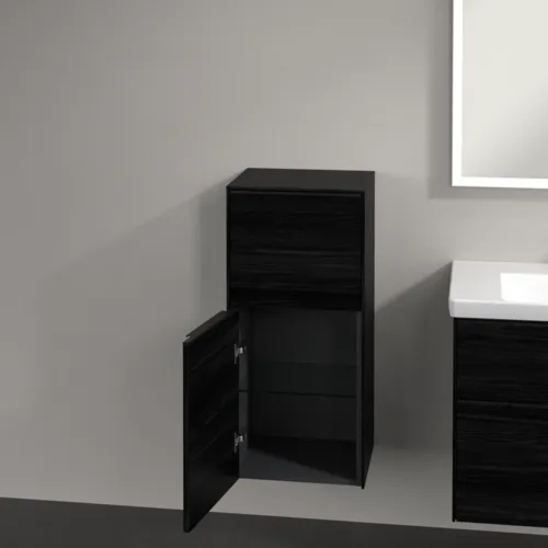 Bild von VILLEROY BOCH Subway 3.0 Seitenschrank, 1 Auszug, 1 Tür, 400 x 860 x 362 mm, Black Oak / Black Oak #C59401AB