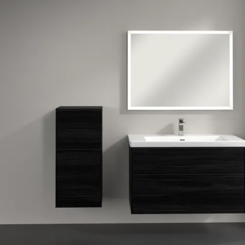 Bild von VILLEROY BOCH Subway 3.0 Seitenschrank, 1 Auszug, 1 Tür, 400 x 860 x 362 mm, Black Oak / Black Oak #C59401AB