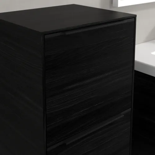 Bild von VILLEROY BOCH Subway 3.0 Seitenschrank, 1 Auszug, 1 Tür, 400 x 860 x 362 mm, Black Oak / Black Oak #C59401AB