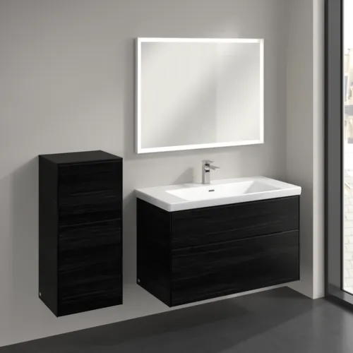 Bild von VILLEROY BOCH Subway 3.0 Seitenschrank, 1 Auszug, 1 Tür, 400 x 860 x 362 mm, Black Oak / Black Oak #C59401AB
