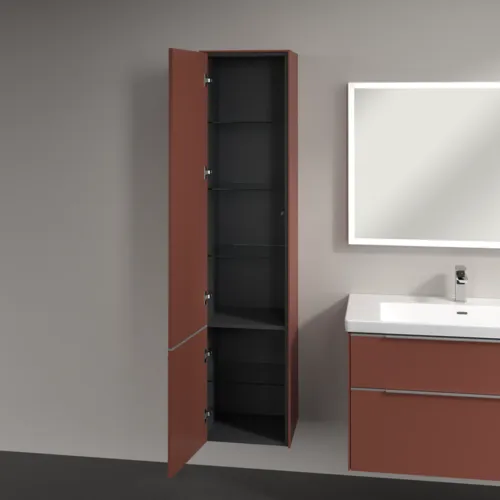 Bild von VILLEROY BOCH Subway 3.0 Hochschrank, 2 Türen, 400 x 1710 x 362 mm, Wine Red / Wine Red #C58600AH