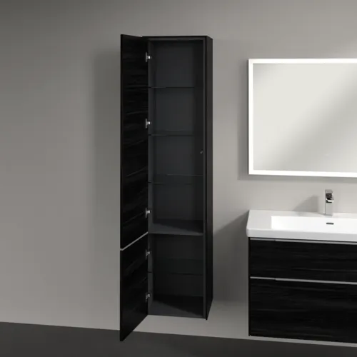 Bild von VILLEROY BOCH Subway 3.0 Hochschrank, 2 Türen, 400 x 1710 x 362 mm, Black Oak / Black Oak #C58600AB