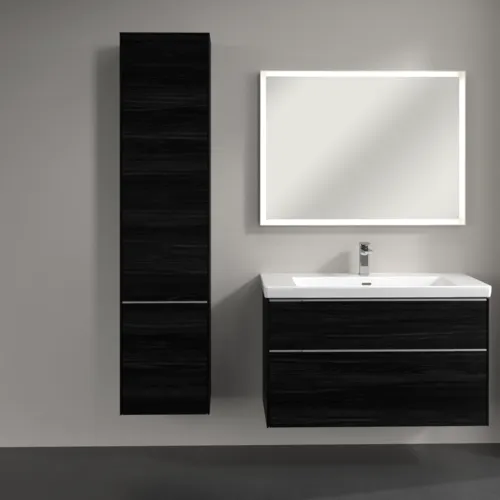 Bild von VILLEROY BOCH Subway 3.0 Hochschrank, 2 Türen, 400 x 1710 x 362 mm, Black Oak / Black Oak #C58600AB