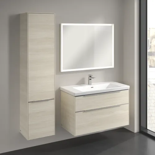 Bild von VILLEROY BOCH Subway 3.0 Hochschrank, 2 Türen, 400 x 1710 x 362 mm, White Oak / White Oak #C58600AA