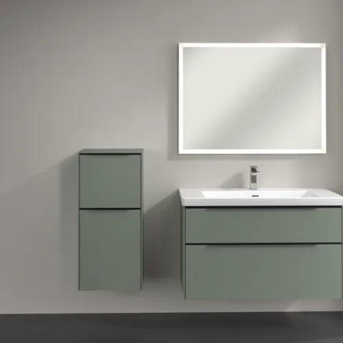 Bild von VILLEROY BOCH Subway 3.0 Seitenschrank, 1 Auszug, 1 Tür, 400 x 860 x 362 mm, Soft Green / Soft Green #C59401AF
