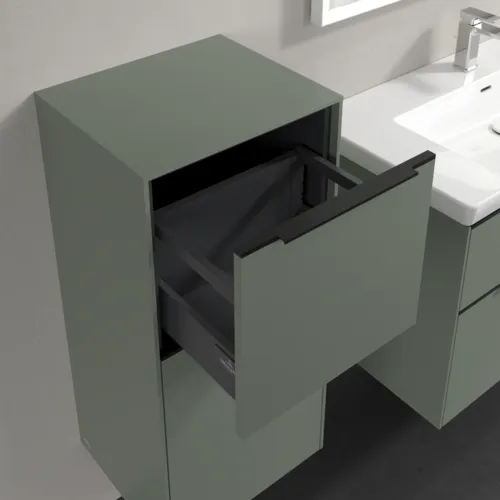 Bild von VILLEROY BOCH Subway 3.0 Seitenschrank, 1 Auszug, 1 Tür, 400 x 860 x 362 mm, Soft Green / Soft Green #C59401AF