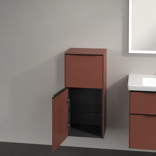 Bild von VILLEROY BOCH Subway 3.0 Seitenschrank, 1 Auszug, 1 Tür, 400 x 860 x 362 mm, Wine Red / Wine Red #C59401AH