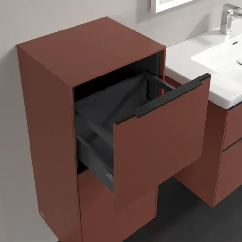 Bild von VILLEROY BOCH Subway 3.0 Seitenschrank, 1 Auszug, 1 Tür, 400 x 860 x 362 mm, Wine Red / Wine Red #C59401AH