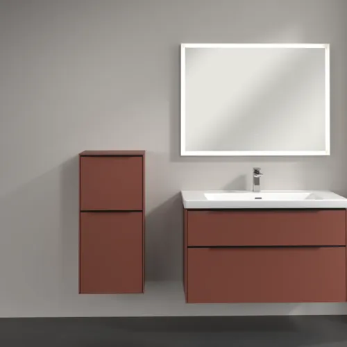Bild von VILLEROY BOCH Subway 3.0 Seitenschrank, 1 Auszug, 1 Tür, 400 x 860 x 362 mm, Wine Red / Wine Red #C59401AH