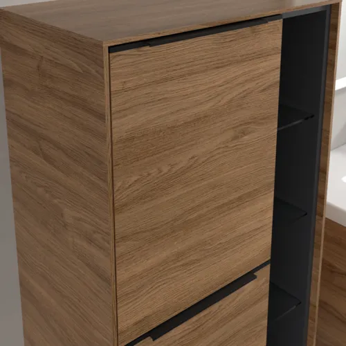Bild von VILLEROY BOCH Subway 3.0 Mittelschrank, 2 Türen, 574 x 1200 x 362 mm, Kansas Oak / Kansas Oak #C59801RH