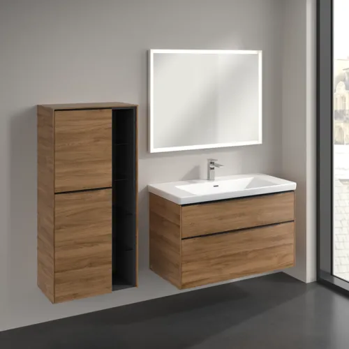Bild von VILLEROY BOCH Subway 3.0 Mittelschrank, 2 Türen, 574 x 1200 x 362 mm, Kansas Oak / Kansas Oak #C59801RH