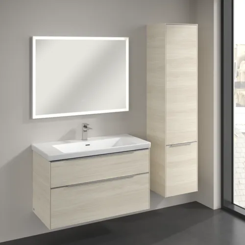 Bild von VILLEROY BOCH Subway 3.0 Hochschrank, 2 Türen, 400 x 1710 x 362 mm, White Oak / White Oak #C58700AA