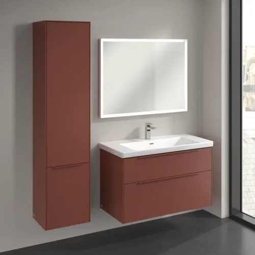 Bild von VILLEROY BOCH Subway 3.0 Hochschrank, 2 Türen, 400 x 1710 x 362 mm, Wine Red / Wine Red #C58602AH