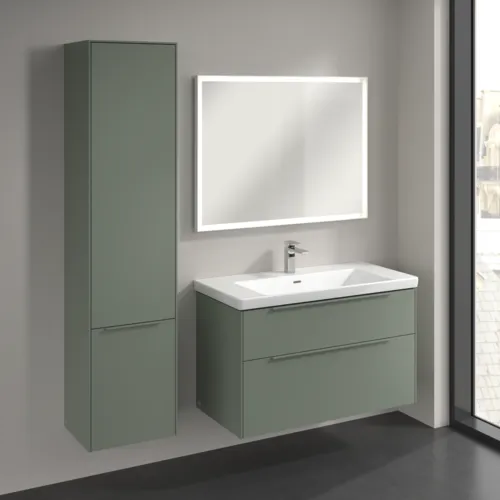 Bild von VILLEROY BOCH Subway 3.0 Hochschrank, 2 Türen, 400 x 1710 x 362 mm, Soft Green / Soft Green #C58602AF