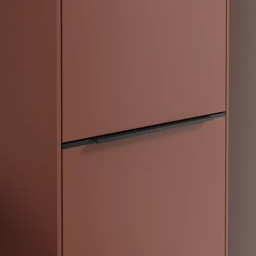 Bild von VILLEROY BOCH Subway 3.0 Hochschrank, 1 Tür, 1 Wäscheklappe, 450 x 1710 x 362 mm, Wine Red / Wine Red #C59301AH