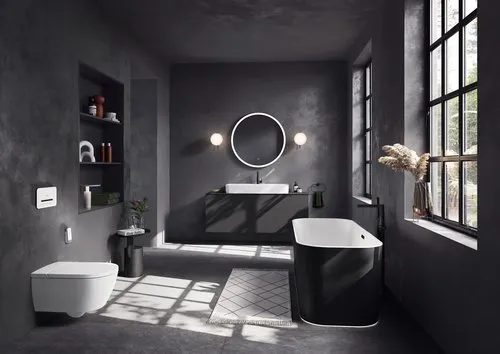 Bild von VILLEROY BOCH Conum Einhebel-Waschtischarmatur mit Push-Open-Ablaufgarnitur, Matt Black #TVW127004000K5