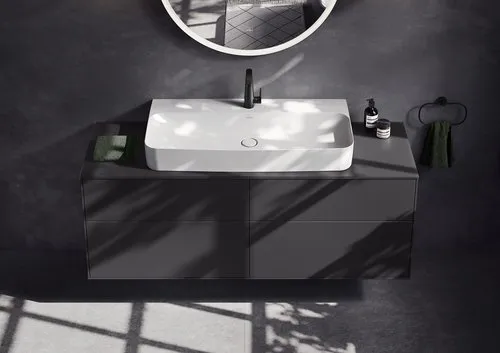 Bild von VILLEROY BOCH Conum Einhebel-Waschtischarmatur mit Push-Open-Ablaufgarnitur, Matt Black #TVW127004000K5