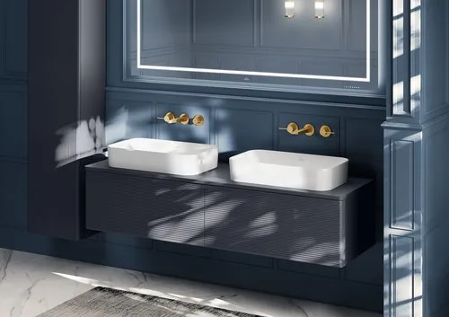 Bild von VILLEROY BOCH Finion Aufsatzwaschbecken, 600 x 350 x 115 mm, Weiß Alpin CeramicPlus, ohne Überlauf #414361R1