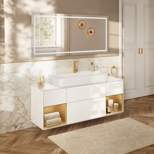 Bild von VILLEROY BOCH Finion Waschbecken, 1000 x 470 x 165 mm, Weiß Alpin CeramicPlus, ohne Überlauf, Unterseite geschliffen #41681HR1