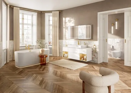 Bild von VILLEROY BOCH Finion Waschbecken, 1000 x 470 x 165 mm, Weiß Alpin CeramicPlus, ohne Überlauf, Unterseite geschliffen #41681HR1