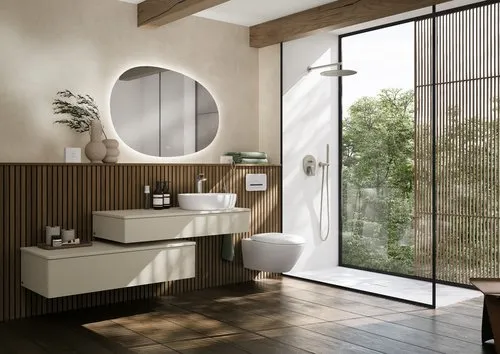 Bild von VILLEROY BOCH Antao Einhebel-Waschtischarmatur erhöht mit Push-Open-Ablaufgarnitur, Brushed Nickel Matt #TVW11100500064