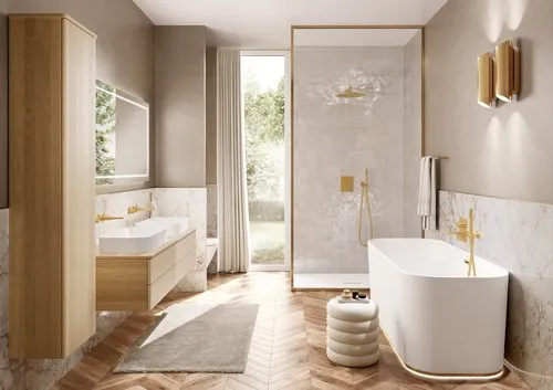 Bild von VILLEROY BOCH Finion freistehende Badewanne, 1700 x 700 mm, Stone White #UBQ177FIN7A100V4RW