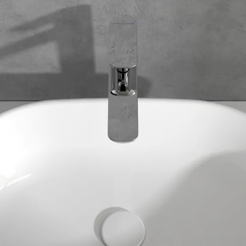 Bild von VILLEROY BOCH O.novo Einhebel-Waschtischarmatur erhöht mit Push-Open-Ablaufgarnitur, Chrom #TVW10410511061