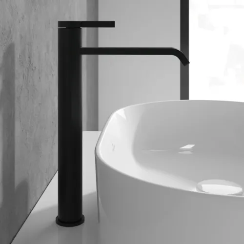 Bild von VILLEROY BOCH Dawn Einhebel-Waschtischarmatur erhöht ohne Ablaufgarnitur, Matt Black #TVW106106152K5