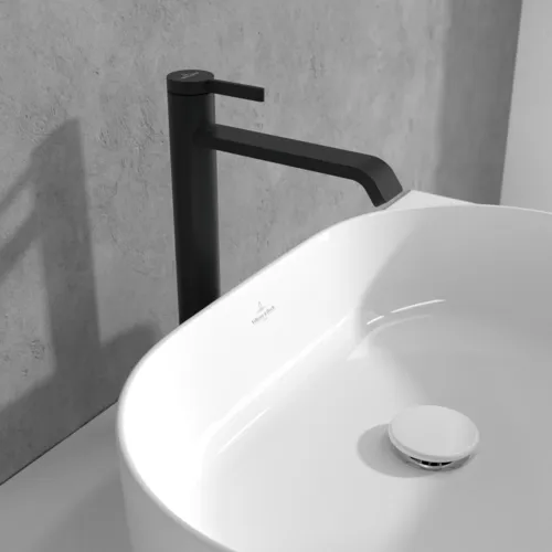 Bild von VILLEROY BOCH Dawn Einhebel-Waschtischarmatur erhöht ohne Ablaufgarnitur, Matt Black #TVW106106152K5