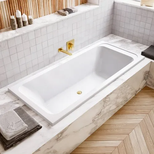 Bild von VILLEROY BOCH Architectura Square Badewannenauslauf für Wandmontage, Brushed Gold #TVT12500200076