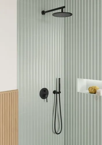 Bild von VILLEROY BOCH Universal Showers Regenbrause Rund, Matt Black #TVC000001000K5