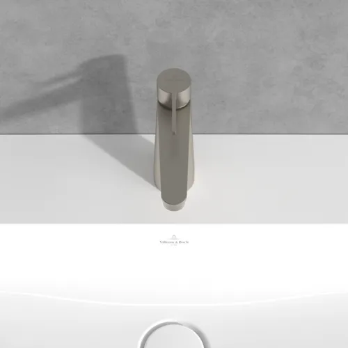 Bild von VILLEROY BOCH Conum Einhebel-Waschtischarmatur ohne Ablaufgarnitur, Brushed Nickel Matt #TVW12700300164