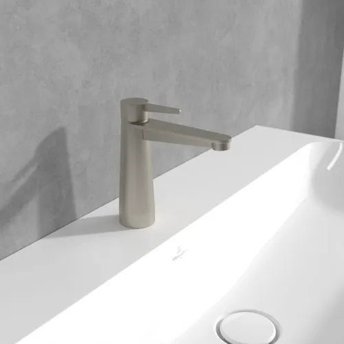Bild von VILLEROY BOCH Conum Einhebel-Waschtischarmatur ohne Ablaufgarnitur, Brushed Nickel Matt #TVW12700300164