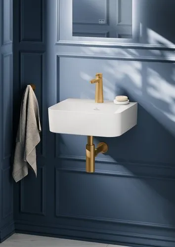Bild von VILLEROY BOCH Universal Taps & Fittings Siphon für Wandmontage Rund, Brushed Gold #TVC00000400076