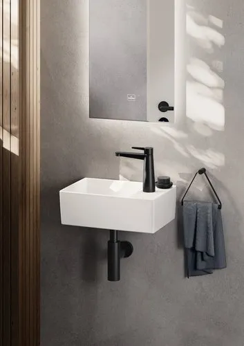 Bild von VILLEROY BOCH Conum Einhebel-Waschtischarmatur ohne Ablaufgarnitur, Matt Black #TVW127003001K5