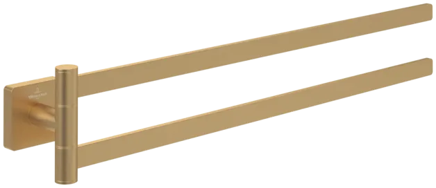 Bild von VILLEROY BOCH Elements - Striking Handtuchhalter zweiarmig, 50 x 432 x 82 mm, Brushed Gold #TVA15202500076