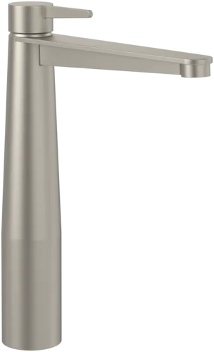 Bild von VILLEROY BOCH Conum Einhebel-Waschtischarmatur erhöht mit Push-Open-Ablaufgarnitur, Brushed Nickel Matt #TVW12700500064