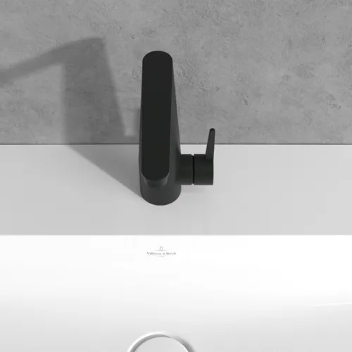 Bild von VILLEROY BOCH Conum Einhebel-Waschtischarmatur mit Push-Open-Ablaufgarnitur, Matt Black #TVW127004000K5