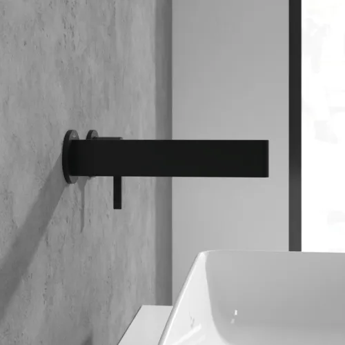 Picture of VILLEROY BOCH Dawn Single-lever basin mixer without waste, Matt Black #TVZ106007000K5