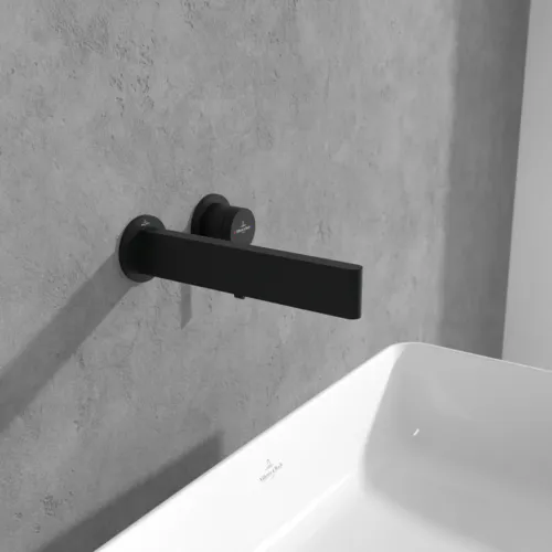 Picture of VILLEROY BOCH Dawn Single-lever basin mixer without waste, Matt Black #TVZ106007000K5