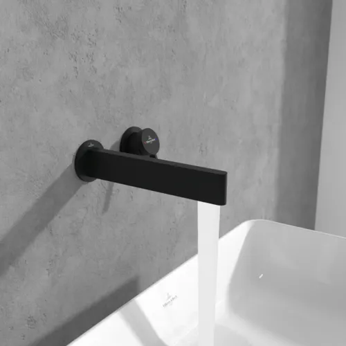 Picture of VILLEROY BOCH Dawn Single-lever basin mixer without waste, Matt Black #TVZ106007000K5